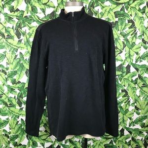 Michael Michael Kors Black Knit Half Zip Sweater